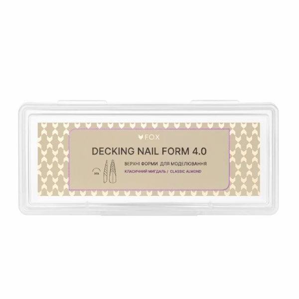 Upper Nail Forms F.O.X Decking Nail form 4.0 Classic Almond 28 pcs