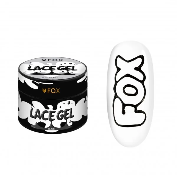 Gel Paint F.O.X Lace Gel Black 5 ml Gel Paint F.O.X Lace Gel Black 5 ml