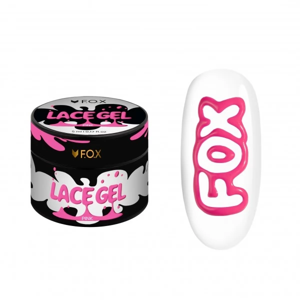Gel Paint F.O.X Lace Gel Pink 5 ml Gel Paint F.O.X Lace Gel Pink 5 ml
