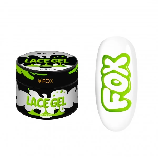 Gel Paint F.O.X Lace Gel Light Green 5 ml Gel Paint F.O.X Lace Gel Light Green 5 ml