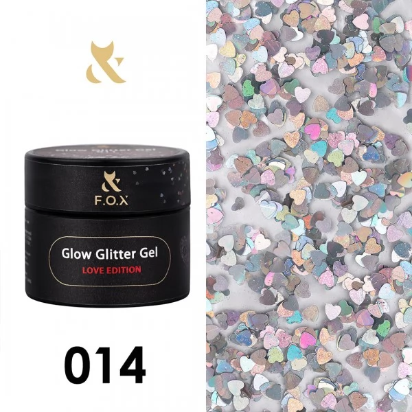 F.O.X Glow Glitter Gel Love Edition 014 5 ml F.O.X Glow Glitter Gel Love Edition 014 5 ml