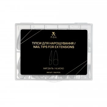 F.O.X Nail Tips for extensions Almond 240 pcs