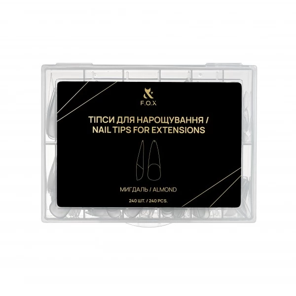 F.O.X Nail Tips for extensions Almond 240 pcs F.O.X Nail Tips for extensions Almond 240 pcs