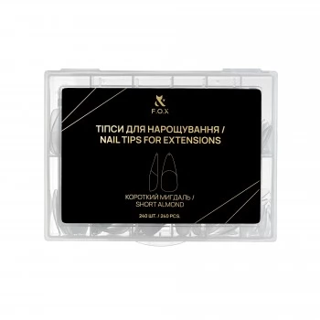 F.O.X Nail Tips for extensions Short Almond 240 pcs