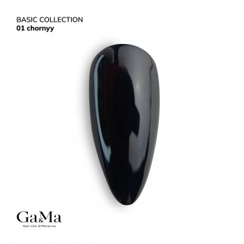 Gel polish Basic 001 black 15 ml GAMA