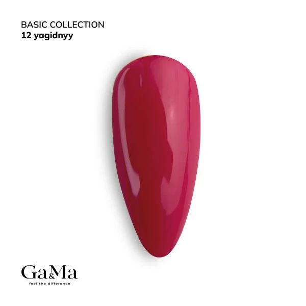 Gel polish Basic 012 berry 10 ml GAMA Gel polish Basic 012 berry 10 ml GAMA