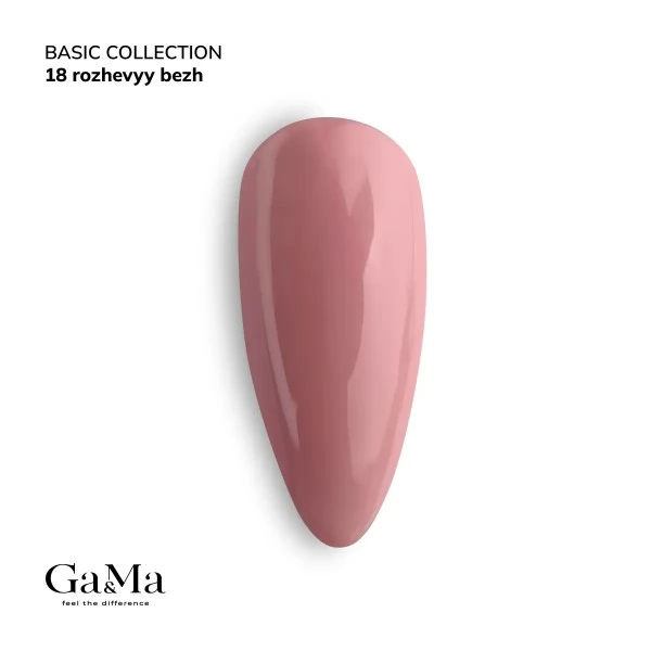 Gel polish Basic 018 pink beige 10 ml GAMA Gel polish Basic 018 pink beige 10 ml GAMA