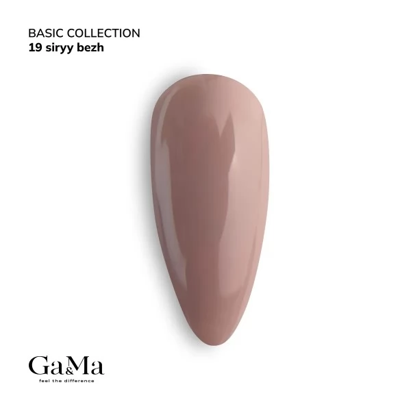 Gel polish Basic 019 gray beige 10 ml GAMA Gel polish Basic 019 gray beige 10 ml GAMA