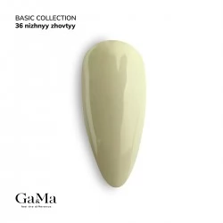 Gel polish Basic 036 gentle yellow 10 ml GAMA