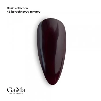 Gel polish Basic 041 UPDATED brown dark 10 ml GAMA