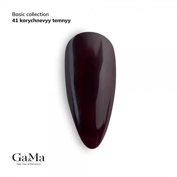 Gel polish Basic 041 UPDATED brown dark 10 ml GAMA Gel polish Basic 041 UPDATED brown dark 10 ml GAMA