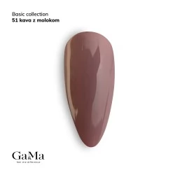 Gel polish Basic 051 coffee with milk 10 ml GAMA