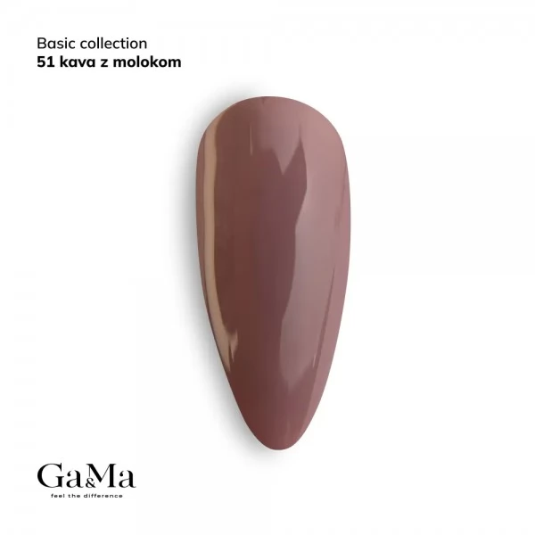 Gel polish Basic 051 coffee with milk 10 ml GAMA Gel polish Basic 051 coffee with milk 10 ml GAMA