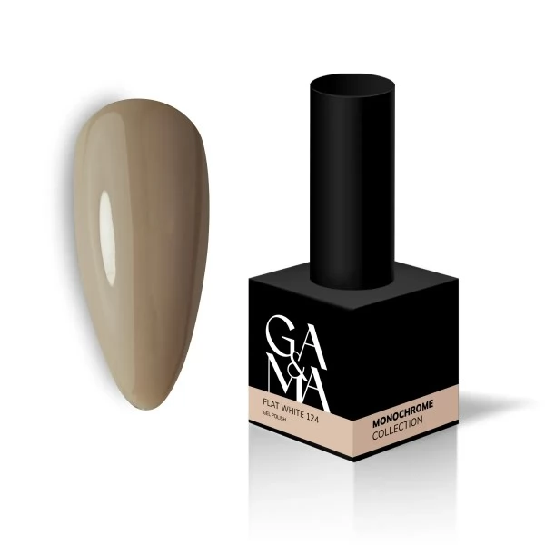 Gel polish Monochrome 124 Flat white 10 ml GEMELY GAMA Gel polish Monochrome 124 Flat white 10 ml GEMELY GAMA