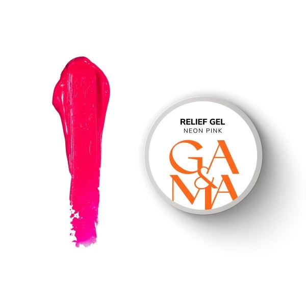 Relief Gel Neon Pink 5 gr GEMELY GAMA Relief Gel Neon Pink 5 gr GEMELY GAMA