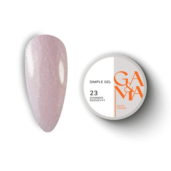 Simple gel 023 Shimmer rozhevyy 30 ml GEMELY GAMA Simple gel 023 Shimmer rozhevyy 30 ml GEMELY GAMA