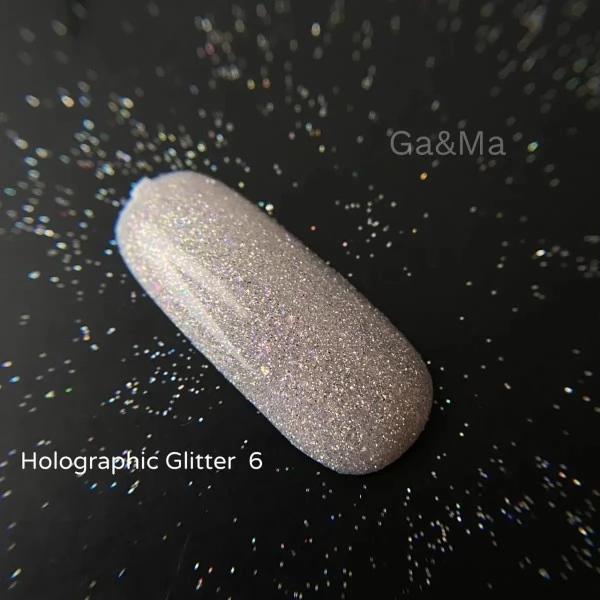 Gel polish Holographic glitter 006 10 ml GAMA Gel polish Holographic glitter 006 10 ml GAMA