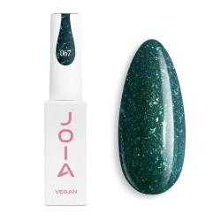 Reflective Gel Polish green 067 with shimmer 6 ml JOIA vegan