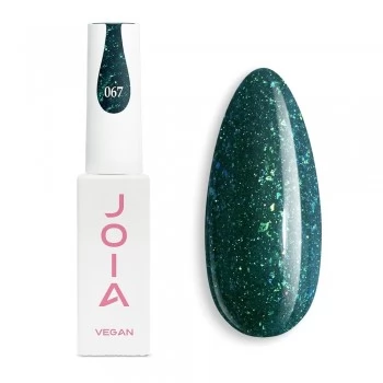 Reflective Gel Polish green 067 with shimmer 6 ml JOIA vegan