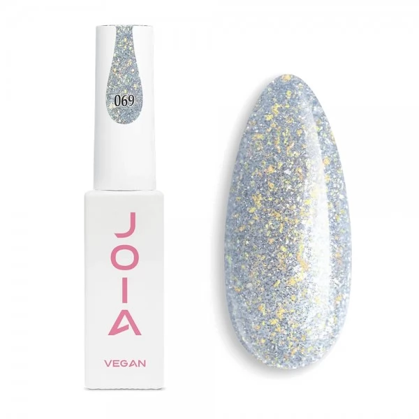 Reflective Gel Polish silver 069 with shimmer 6 ml JOIA vegan Reflective Gel Polish silver 069 with shimmer 6 ml JOIA vegan
