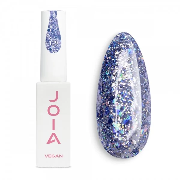 Gel Polish blue 129 with shimmer 6 ml JOIA vegan