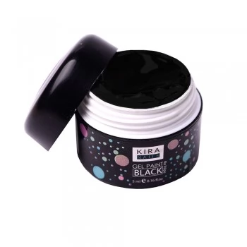 Гель-фарба No Wipe Black 5 ml Kira Nails