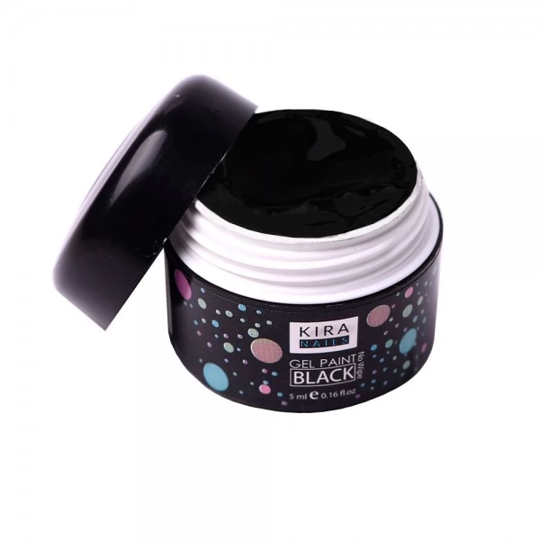 Гель-фарба No Wipe Black 5 ml Kira Nails Гель-фарба No Wipe Black 5 ml Kira Nails