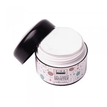 Гель-фарба No Wipe White 5 ml Kira Nails