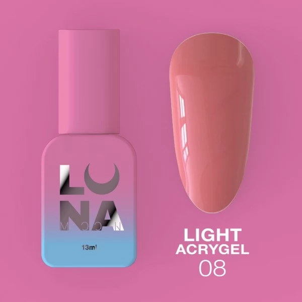 Liquid Light Acrygel no.8 13 ml Lunamoon Liquid Light Acrygel no.8 13 ml Lunamoon