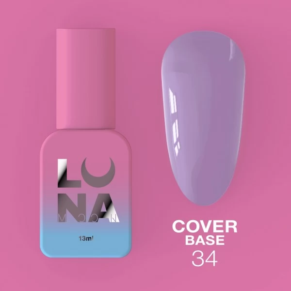 Cover Base gel no.34 13 ml Lunamoon Cover Base gel no.34 13 ml Lunamoon