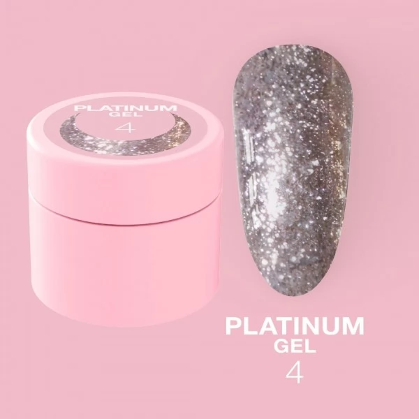 Nail glitter Platinum Gel no.4 5ml Lunamoon Nail glitter Platinum Gel no.4 5ml Lunamoon