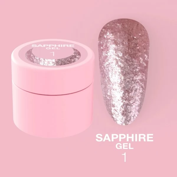 Nail glitter Sapphire Gel no.1 5ml Lunamoon