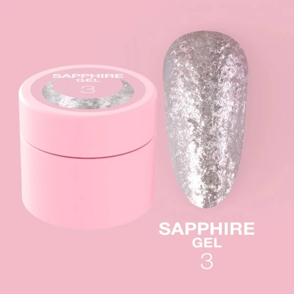 Nail glitter Sapphire Gel no.3 5ml Lunamoon