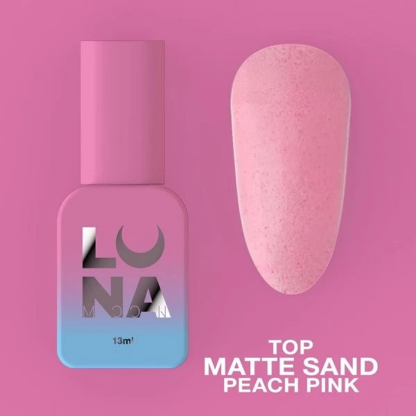 Gel Top Matte Sand Peach Pink 13 ml Lunamoon