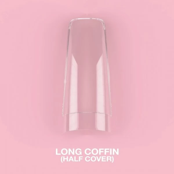 Gel tips Coffin Long (Half Cover) Lunamoon Gel tips Coffin Long (Half Cover) Lunamoon