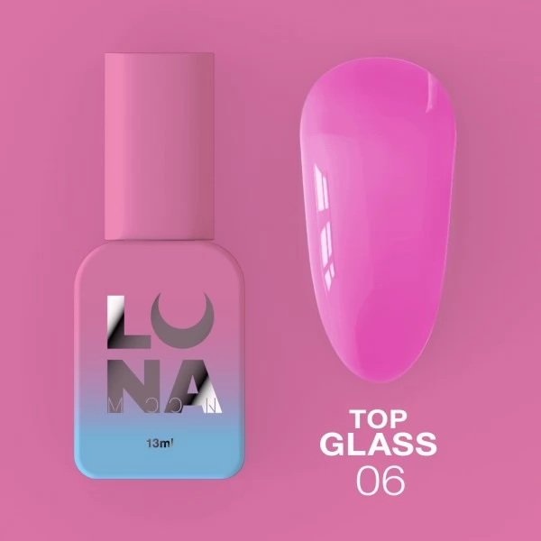 Top gel Glass no.6 13 ml Lunamoon Top gel Glass no.6 13 ml Lunamoon