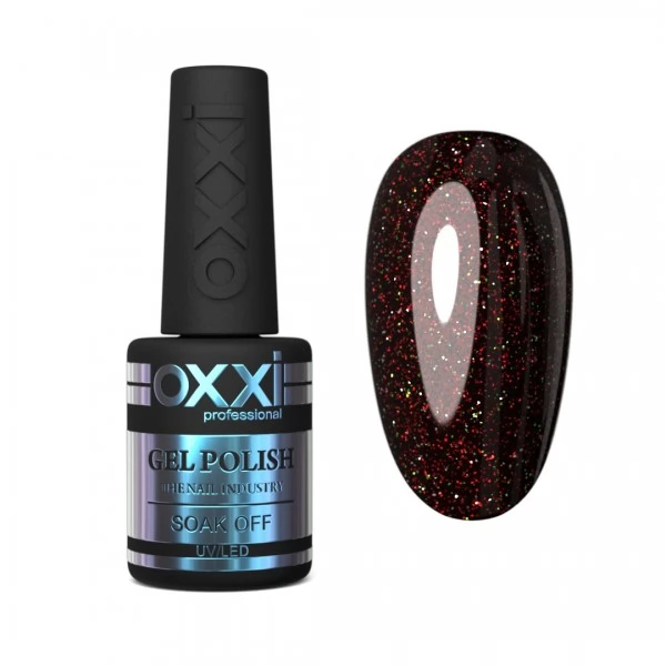 Gel polish OXXI 10 ml 239 (black with red and green microblase) Gel polish OXXI 10 ml 239 (black with red and green microblase)