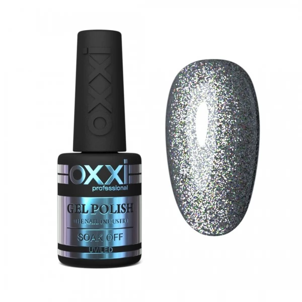Gel polish OXXI 10 ml 251 (silver with holographic sequins) Gel polish OXXI 10 ml 251 (silver with holographic sequins)