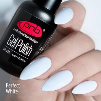 UV/LED Gel Polish PNB Perfect White 8 ml                                                                                                 