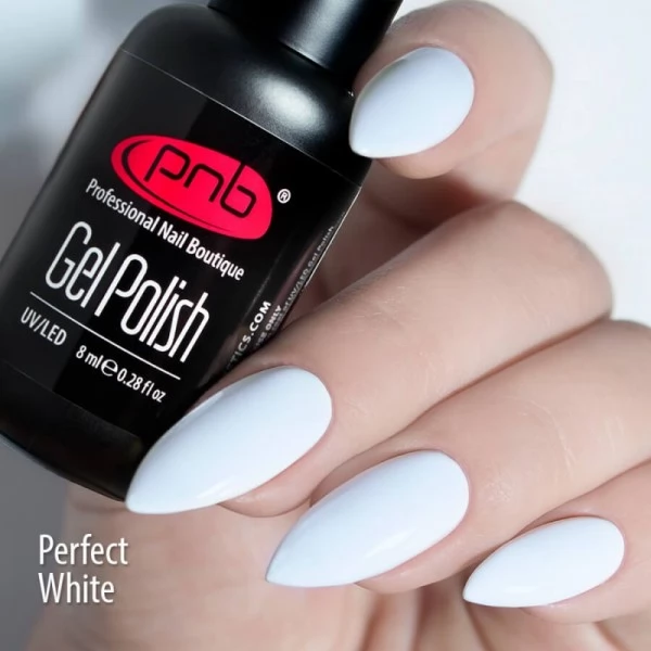 UV/LED Gel Polish PNB Perfect White 8 ml                                                                                                 