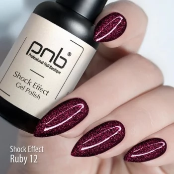  Gel Polish SHOCK EFFECT 12 Ruby PNB 8 ml