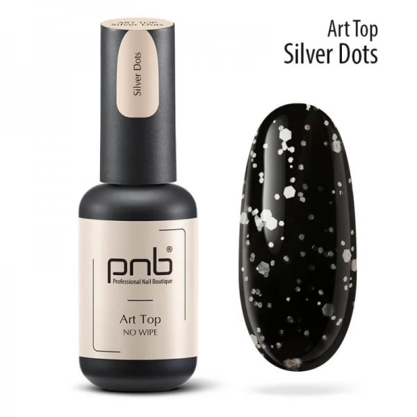 Art Top PNB Silver Dots No Whipe 8 ml Art Top PNB Silver Dots No Whipe 8 ml