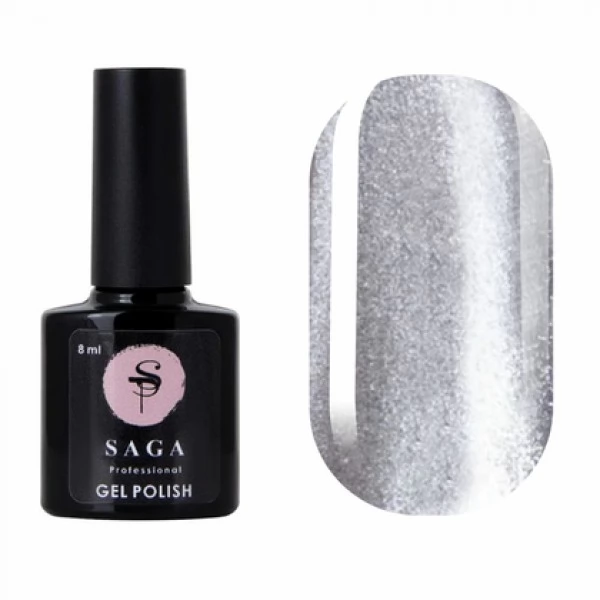 Gel polish Saga CAT SHINЕ silver 8 ml Gel polish Saga CAT SHINЕ silver 8 ml