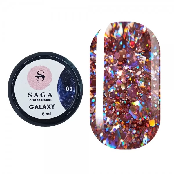 Gel polish Saga Galaxy glitter no.03 8ml Gel polish Saga Galaxy glitter no.03 8ml