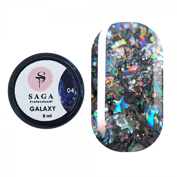 Gel polish Saga Galaxy glitter no.04 8ml Gel polish Saga Galaxy glitter no.04 8ml