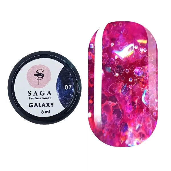 Gel polish Saga Galaxy glitter no.07 8ml Gel polish Saga Galaxy glitter no.07 8ml
