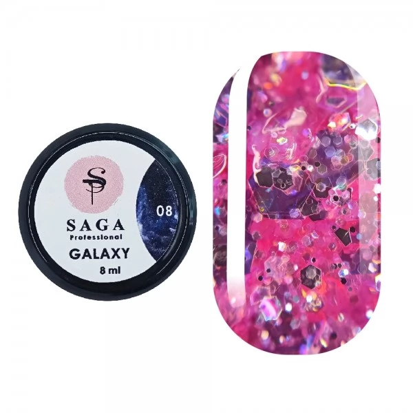 Gel polish Saga Galaxy glitter no.08 8ml Gel polish Saga Galaxy glitter no.08 8ml