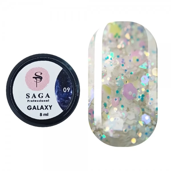Gel polish Saga Galaxy glitter no.09 8ml Gel polish Saga Galaxy glitter no.09 8ml