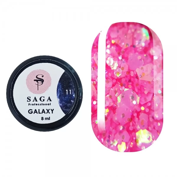 Gel polish Saga Galaxy glitter no.11 8ml Gel polish Saga Galaxy glitter no.11 8ml