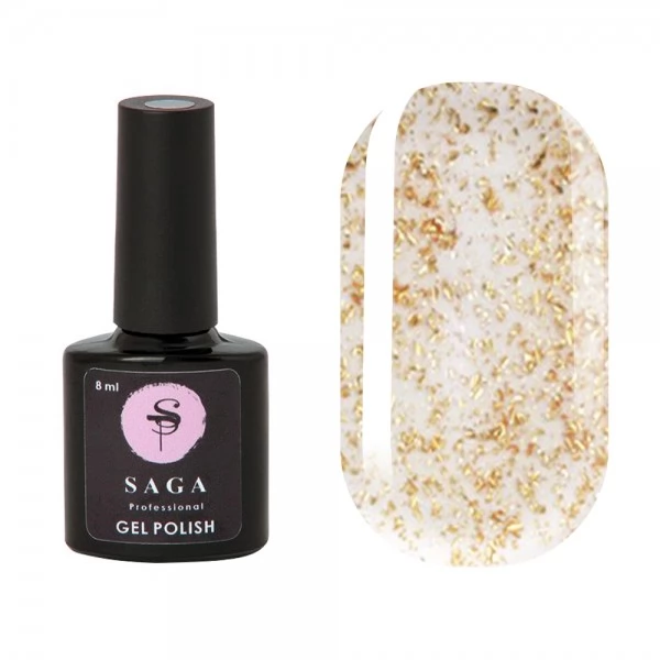 Top Saga Leaf Gold with golden shimmer 8 ml Top Saga Leaf Gold with golden shimmer 8 ml